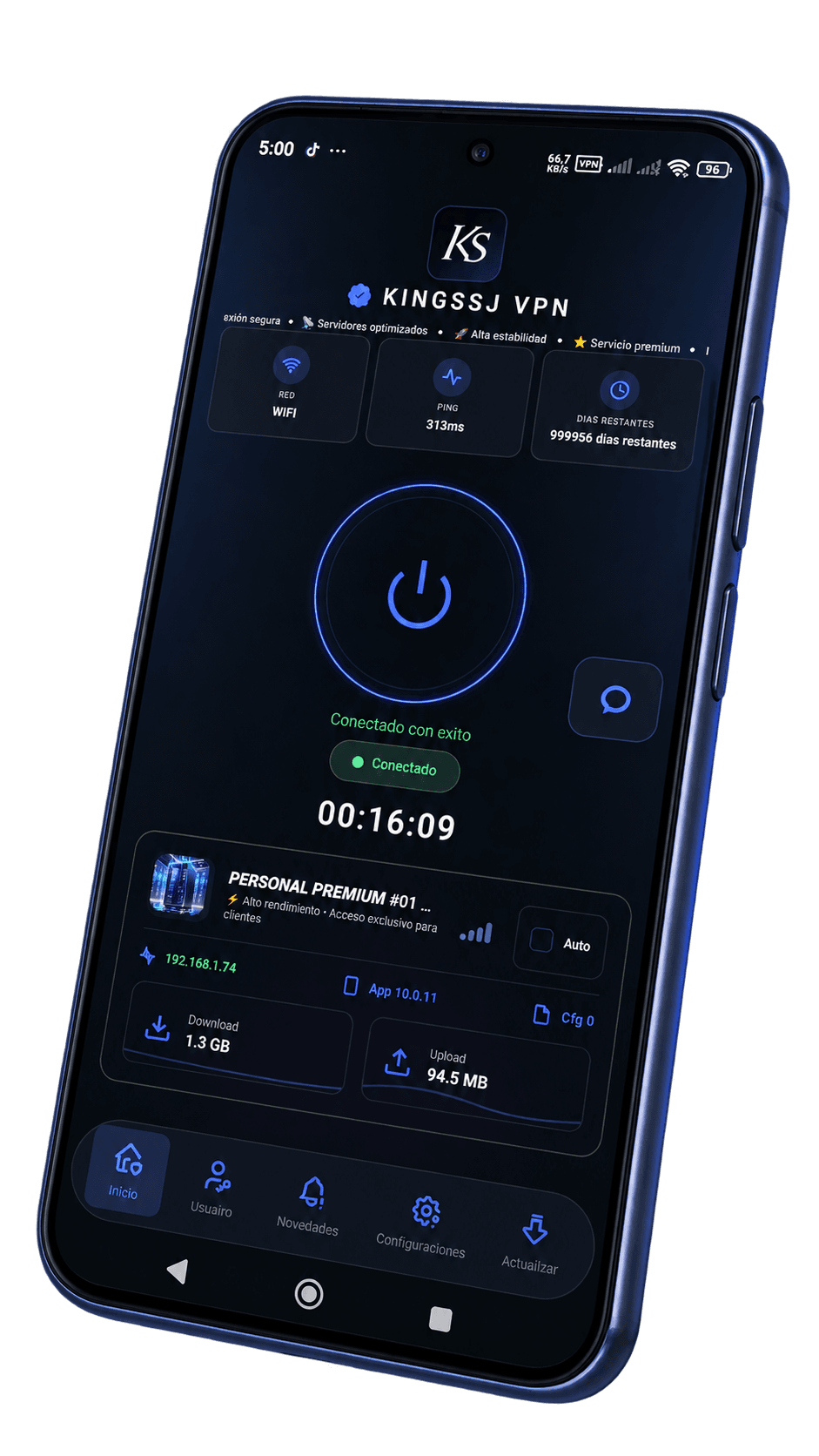 Aplicación KingSSJ VPN